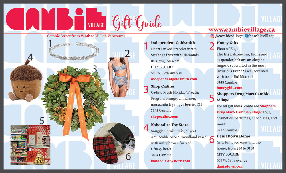 Cambie Village Gift Guide